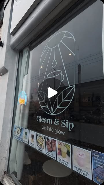 Gleam & Sip storefront in an Instagram cafe introduction